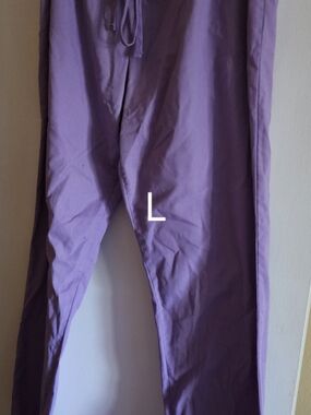 Womens Lavender Drawstring Scrub Pants